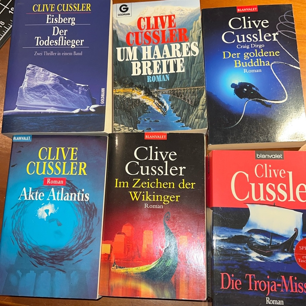π6 Clive Cussler Buecher - Books all German Editions Bundle 1